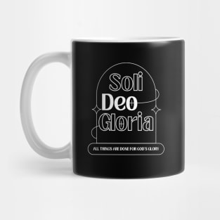 Soli Deo Gloria Modern Design in Dark Theme Mug